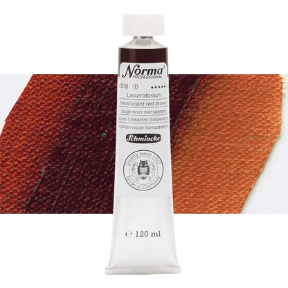 Tinta Óleo Schmincke Norma 120ml S1 618 Transp Red Brown