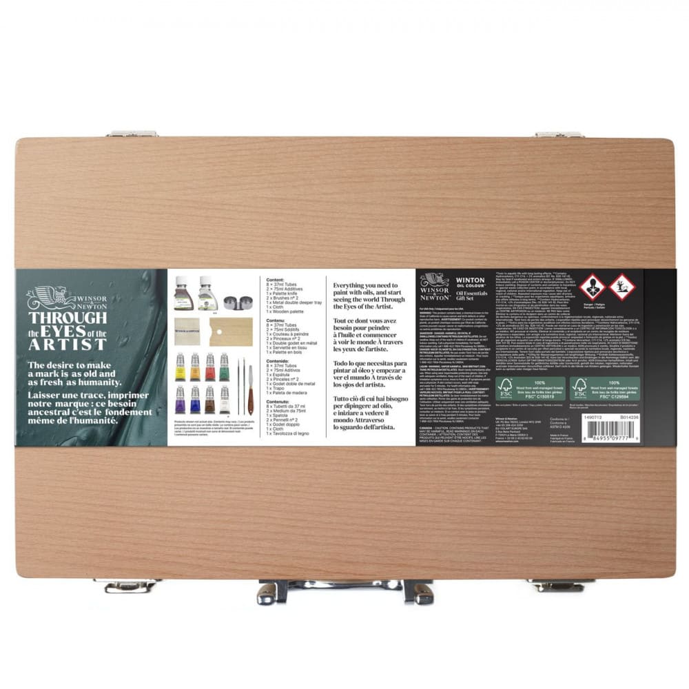 Estojo Tinta Óleo Winton Winsor & Newton Caixa Madeira