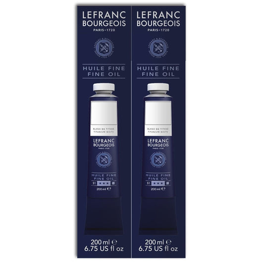Tinta Óleo Fine 200ml Lefranc & Bourgeois Titanium White Row 2 Unidades