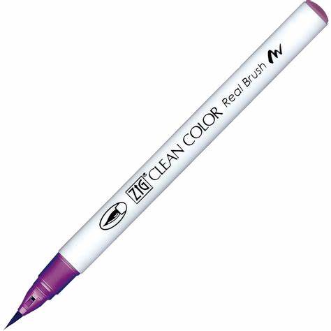 Caneta Pincel Kuretake Zig Clean Color Real Brush Red Grape 811
