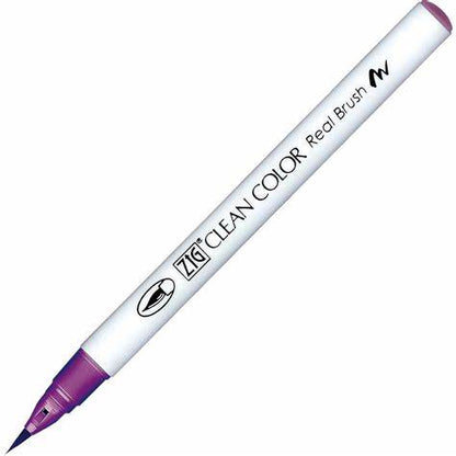 Caneta Pincel Kuretake Zig Clean Color Real Brush Red Grape 811