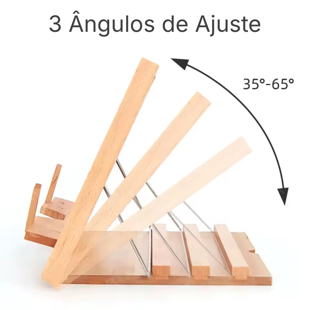 Cavalete de Mesa em Madeira com Ajuste de Inclinação – Suporte para Pintura e Leitura