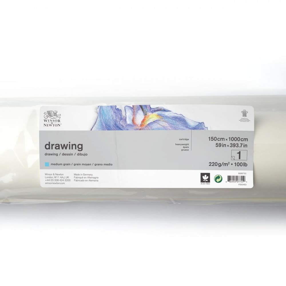 Rolo de Papel Para Desenho Winsor & Newton 220g/m² 1,5X10m