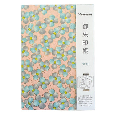 Caderno de Carimbos Goshuincho Kuretake LH10-18 White Flower With Green