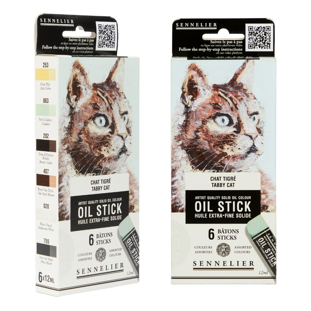 Bastão de Tinta Óleo Sennelier Extra Fine 06 Cores Tabby Cat