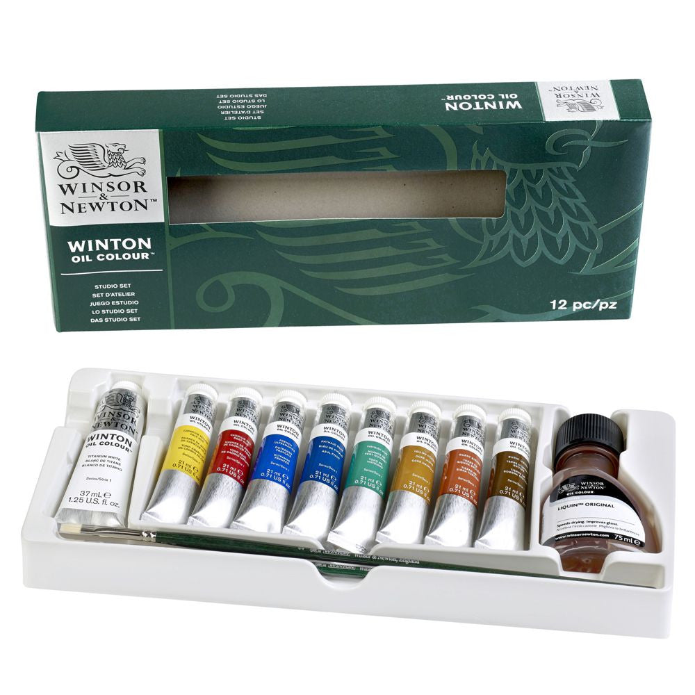 Estojo Tinta Óleo Winton Winsor & Newton 12 Peças