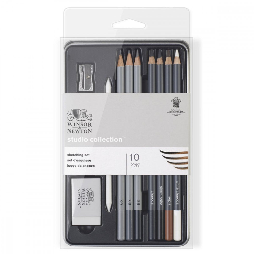 Estojo Sketching Winsor & Newton Com 10 Peças