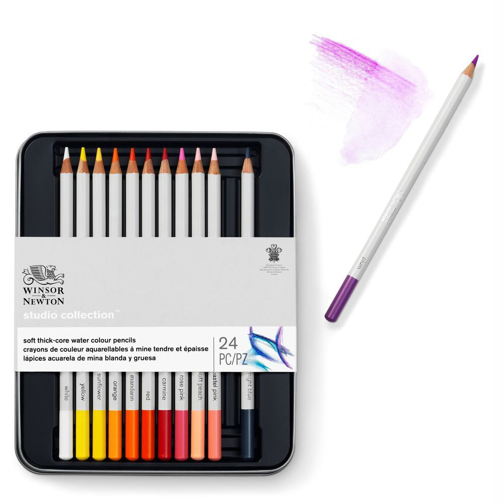 Lápis Aquarelável Winsor & Newton Studio Collection 24 Cores