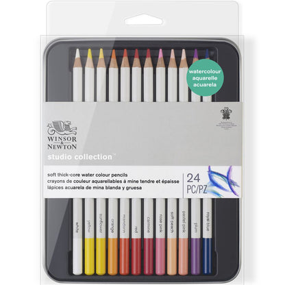 Lápis Aquarelável Winsor & Newton Studio Collection 24 Cores