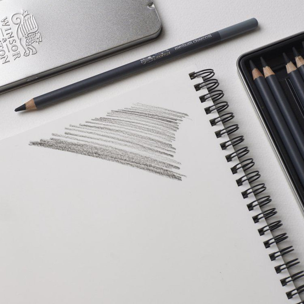 Lápis Carvão Winsor & Newton Studio Collection 6 Peças