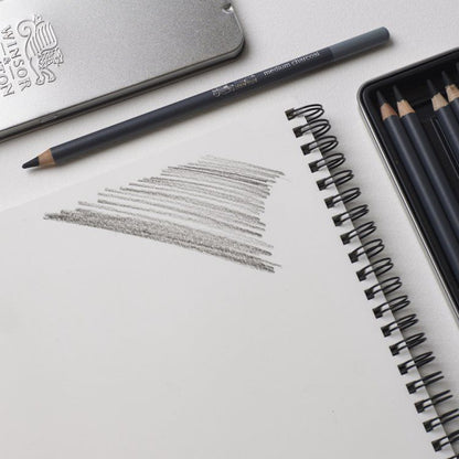 Lápis Carvão Winsor & Newton Studio Collection 6 Peças