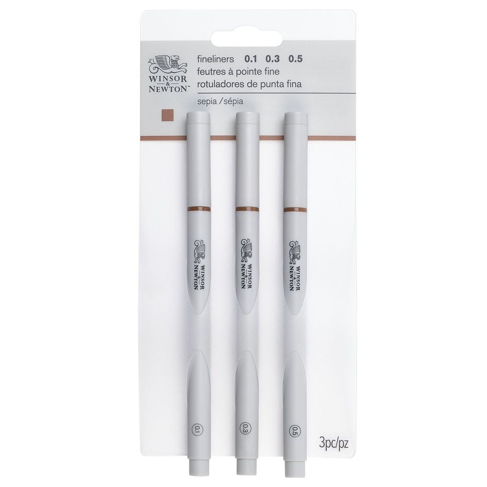 Caneta Nanquim Winsor & Newton 3 Pontas Sepia