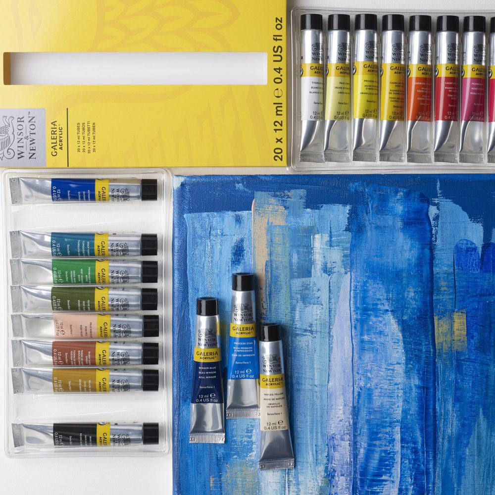 Estojo Tinta Acrílica Galeria Winsor & Newton 12ml 20 Cores
