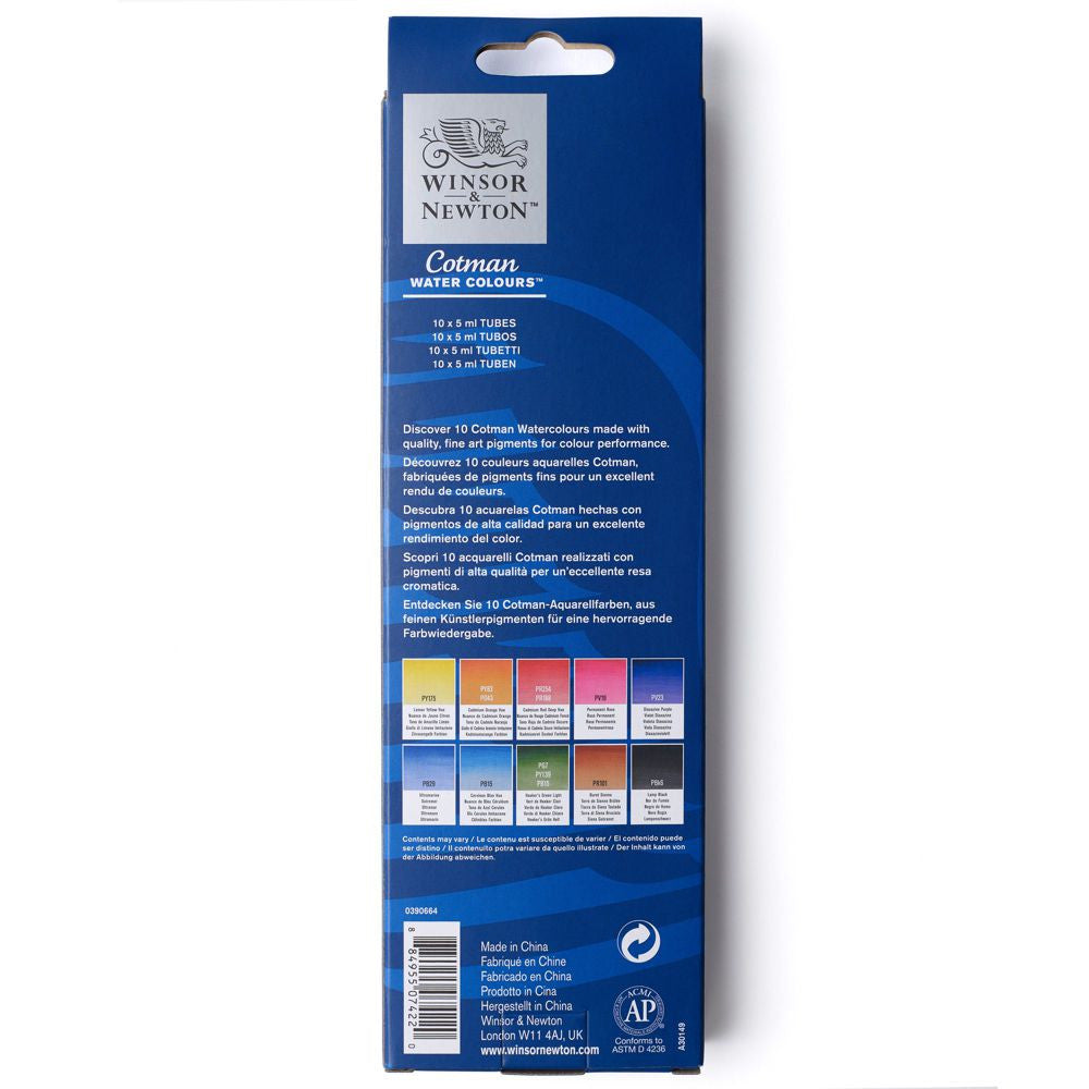 Tinta Aquarela Winsor & Newton Cotman 10 Cores