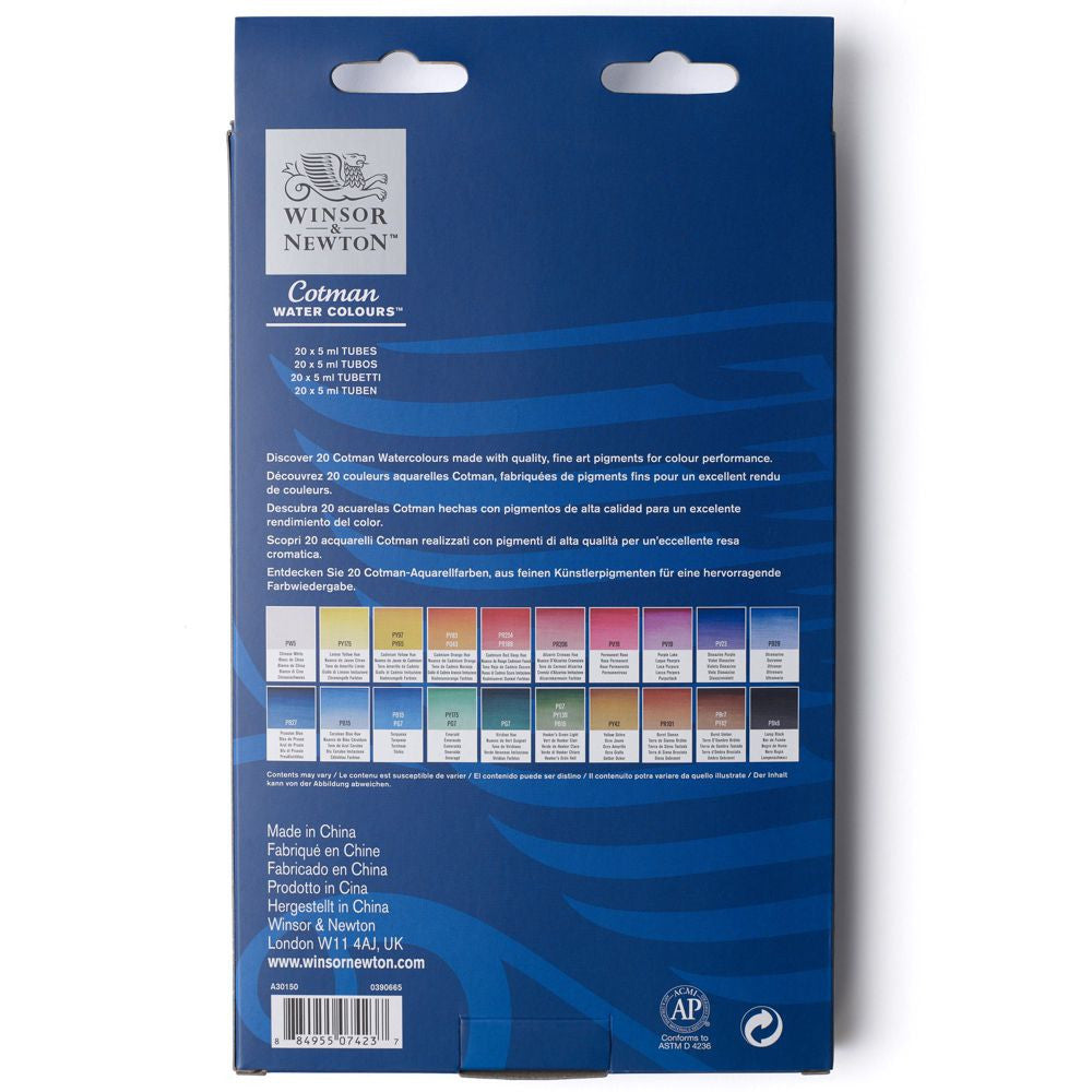 Tinta Aquarela Winsor & Newton Cotman 20 Cores