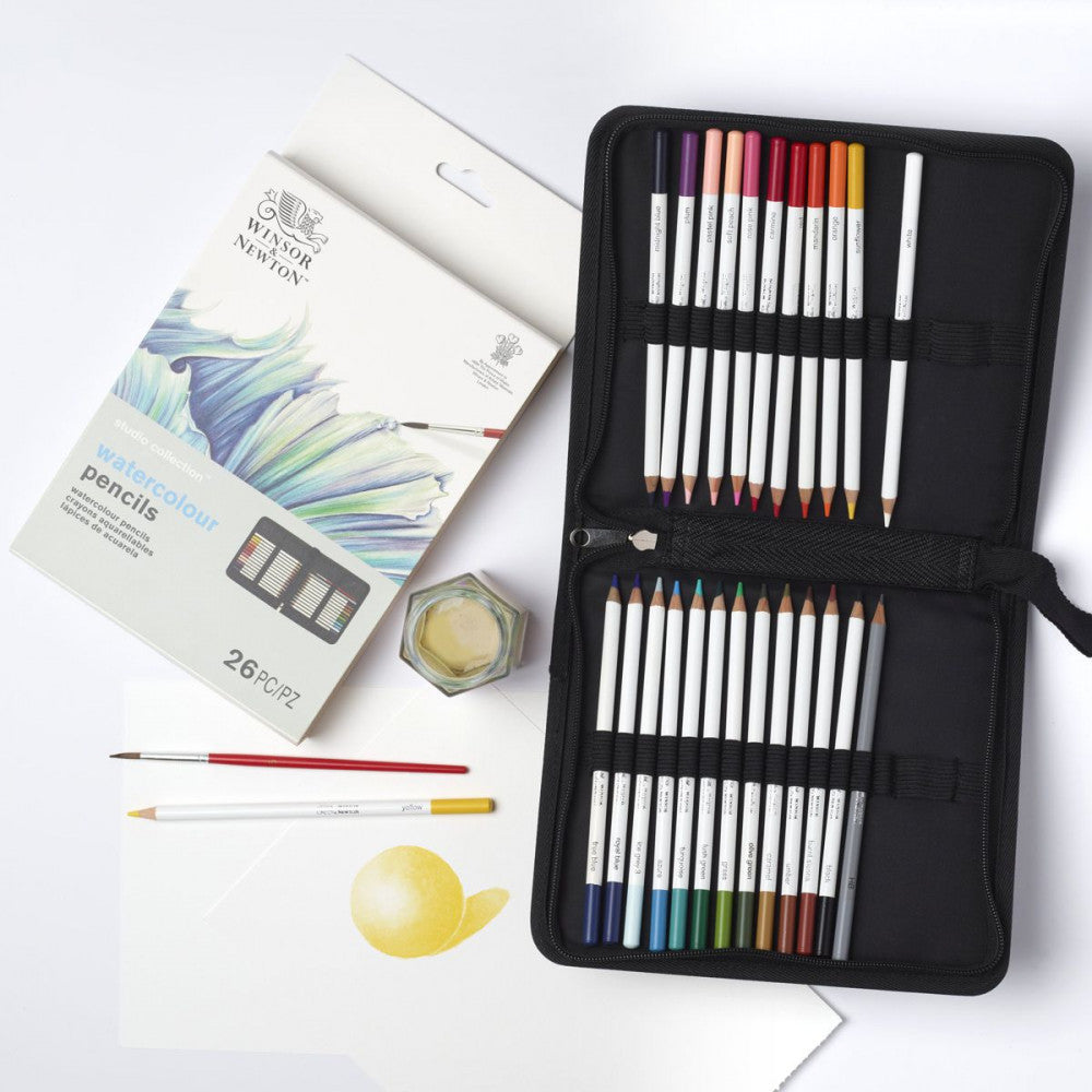 Estojo Lápis Aquarela Studio Collection Winsor & Newton 26 Peças