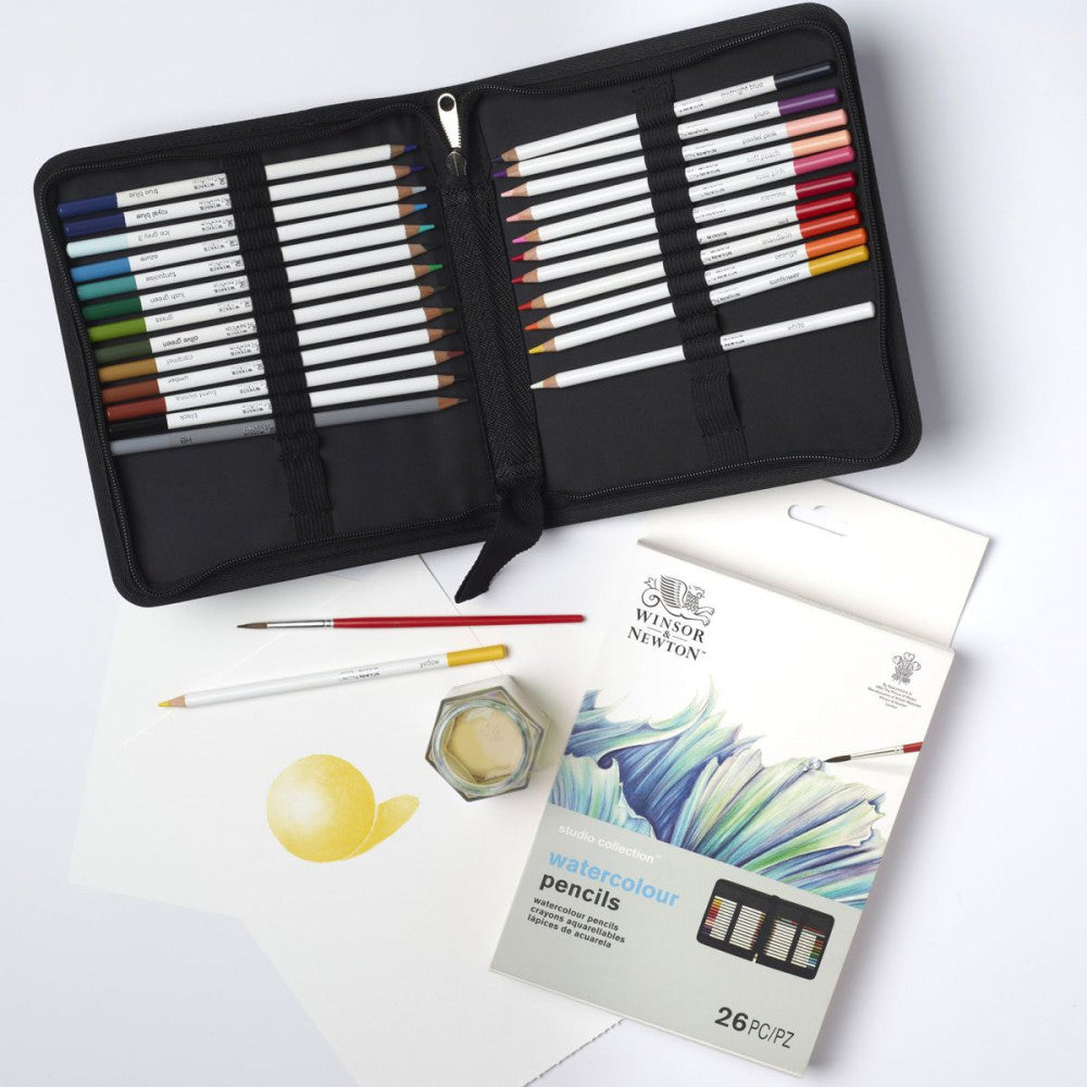 Estojo Lápis Aquarela Studio Collection Winsor & Newton 26 Peças