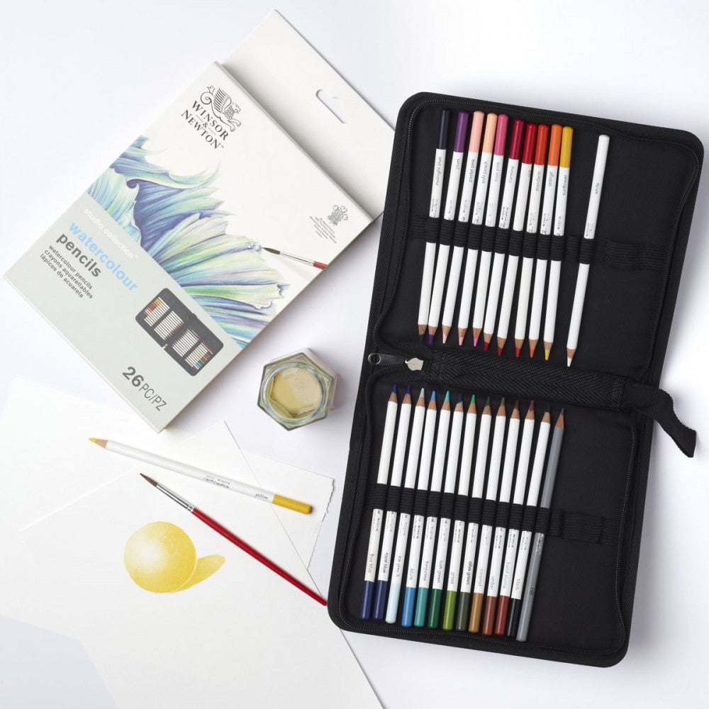 Estojo Lápis Aquarela Studio Collection Winsor & Newton 26 Peças