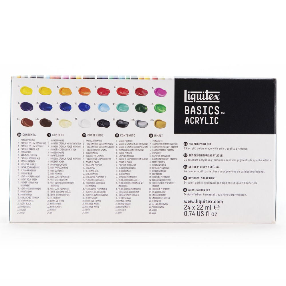 Tinta Acrílica Liquitex Basics 22ml 24 Cores