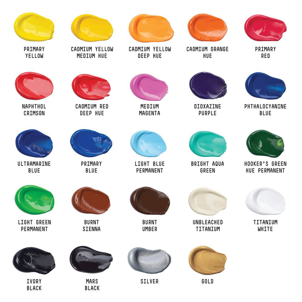 Tinta Acrílica Liquitex Basics 22ml 24 Cores