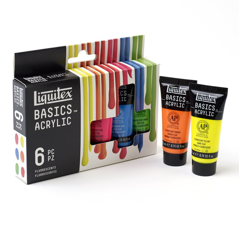 Tinta Acrílica Liquitex Basics 22ml 6 Cores Fluorescentes