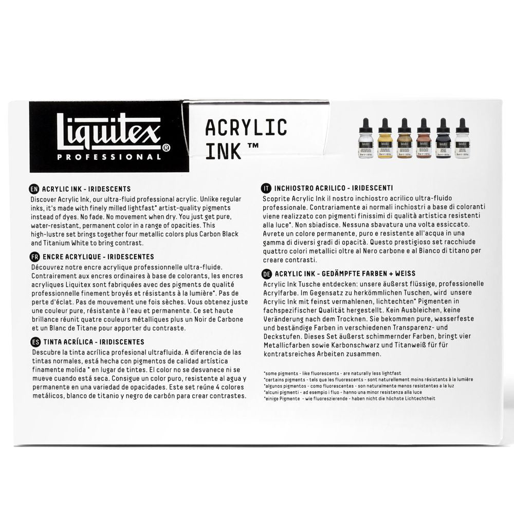 Tinta Acrílica Líquida Liquitex 30ml 06 Cores Metálicas