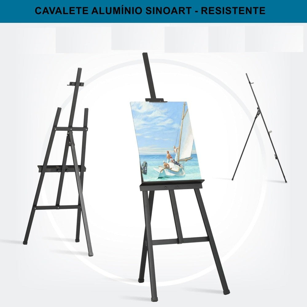 Cavalete Profissional de Metal para Tela – Estável e Ajustável Sinoart