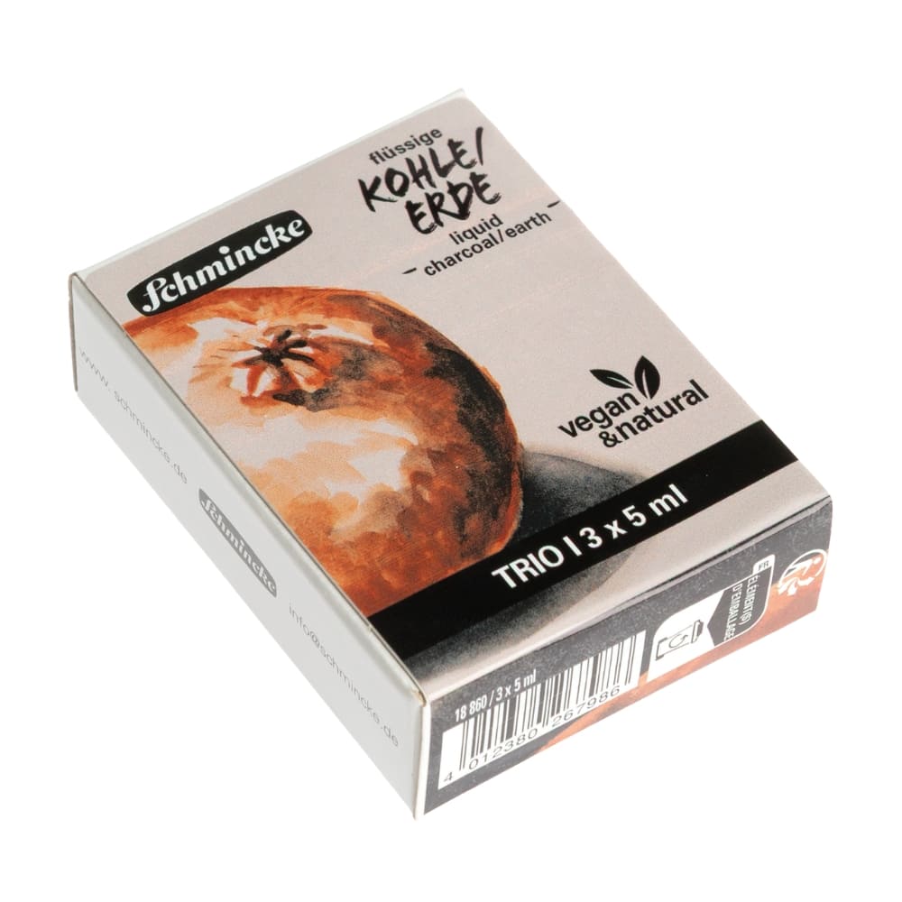Conjunto Carvão / Terra Líquida Schmincke 5ml