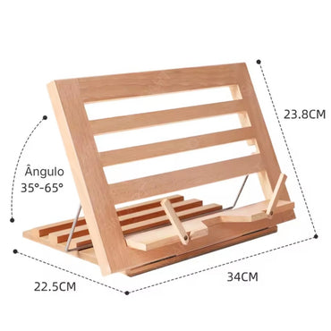 Cavalete de Mesa em Madeira com Ajuste de Inclinação – Suporte para Pintura e Leitura
