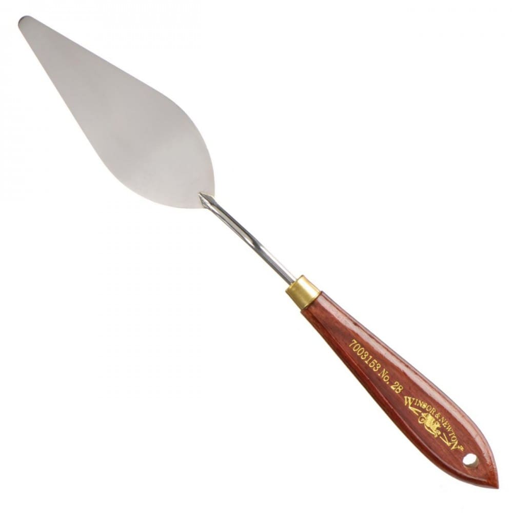 espátula de aço para pintura winsor & newton 28