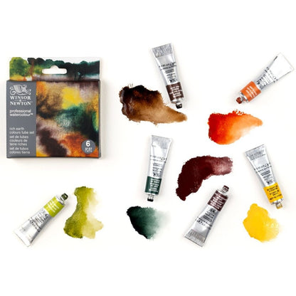 Aquarela Winsor & Newton Profissional C/6 Tubos Edição Rich Earth Collection
