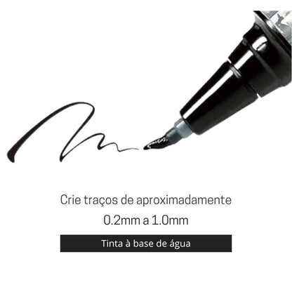 Caneta Letter Pen Cocoiro Kuretake Extra Fina Smoky Olive