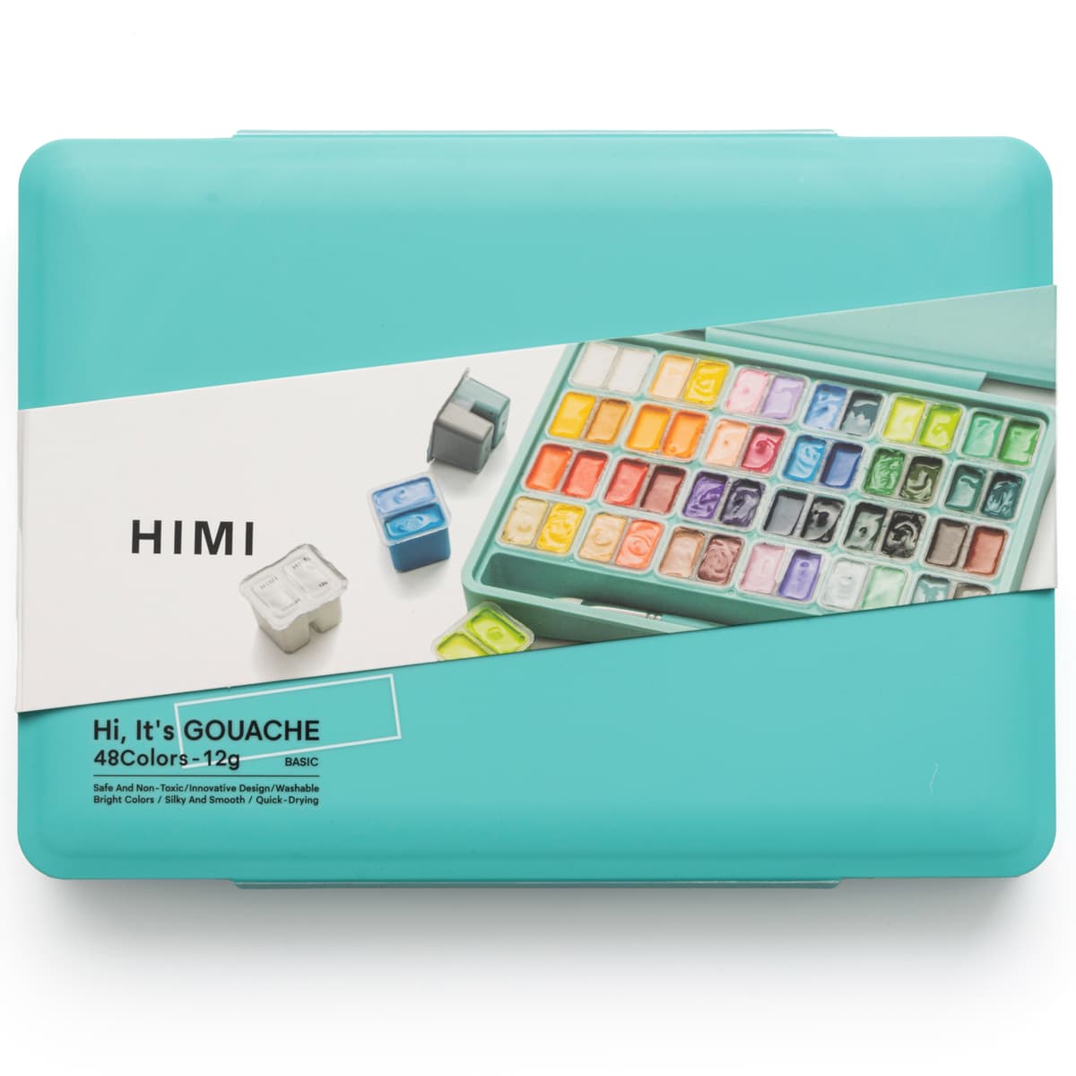Tinta Guache Profissional Himi 48 Cores + 3 Pincéis