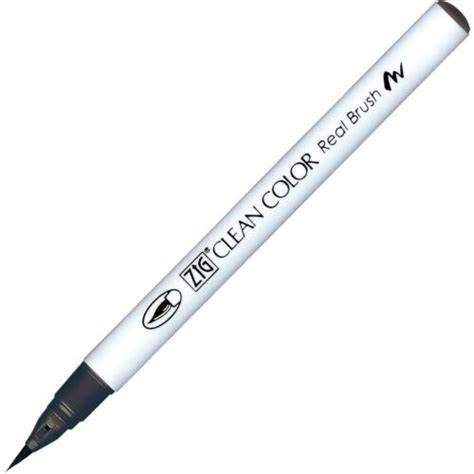 Caneta Pincel Kuretake Zig Clean Color Real Brush Warm Gray 6 910