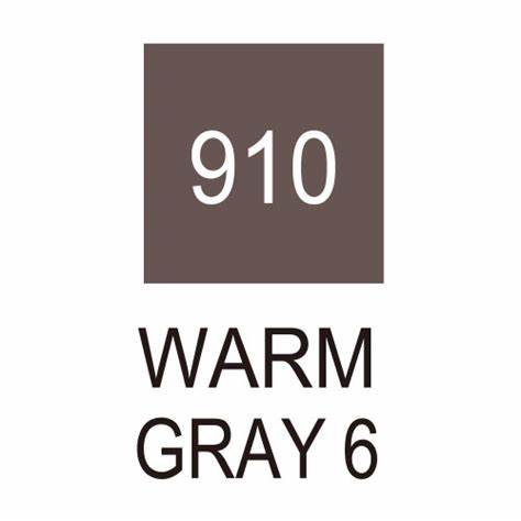 Caneta Pincel Kuretake Zig Clean Color Real Brush Warm Gray 6 910