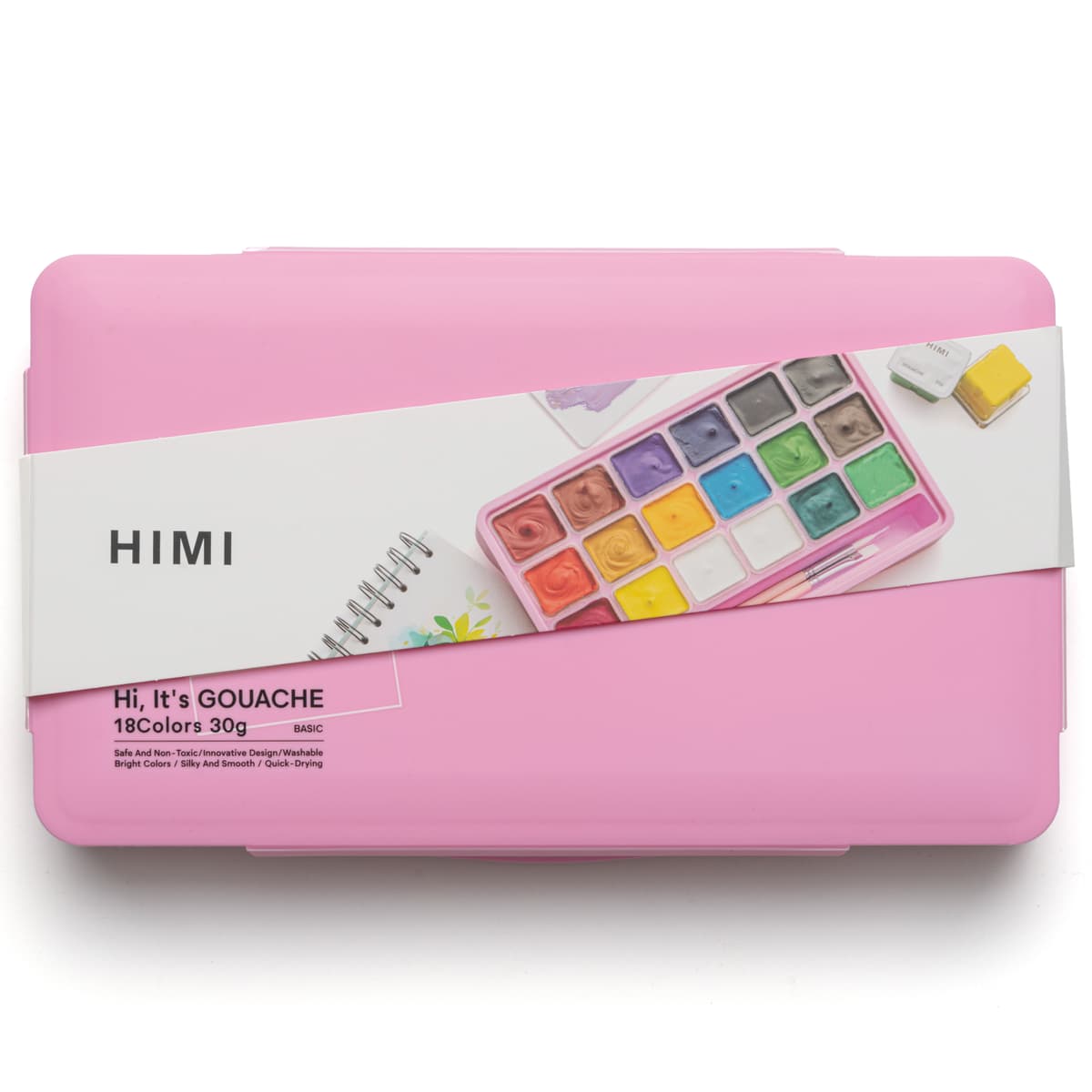 Tinta Guache Profissional Himi 18 Cores + 3 Pincéis