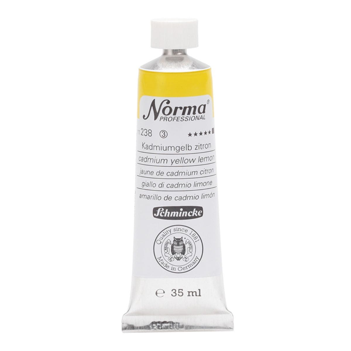 Tinta Óleo Schmincke Norma 35ml S3 238 Cadmium Yellow Lemon