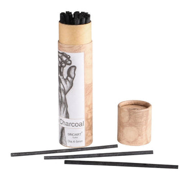 Carvão Para Desenho Artístico Sinoart Willow Vegetal 25 peças T0162