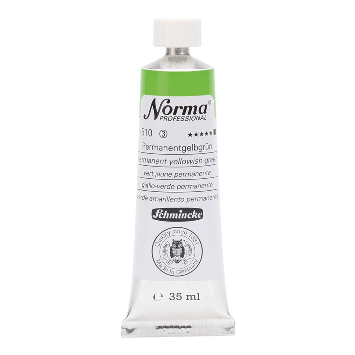 Tinta Óleo Schmincke Norma 35ml S3 510 Perman Yellowish Green