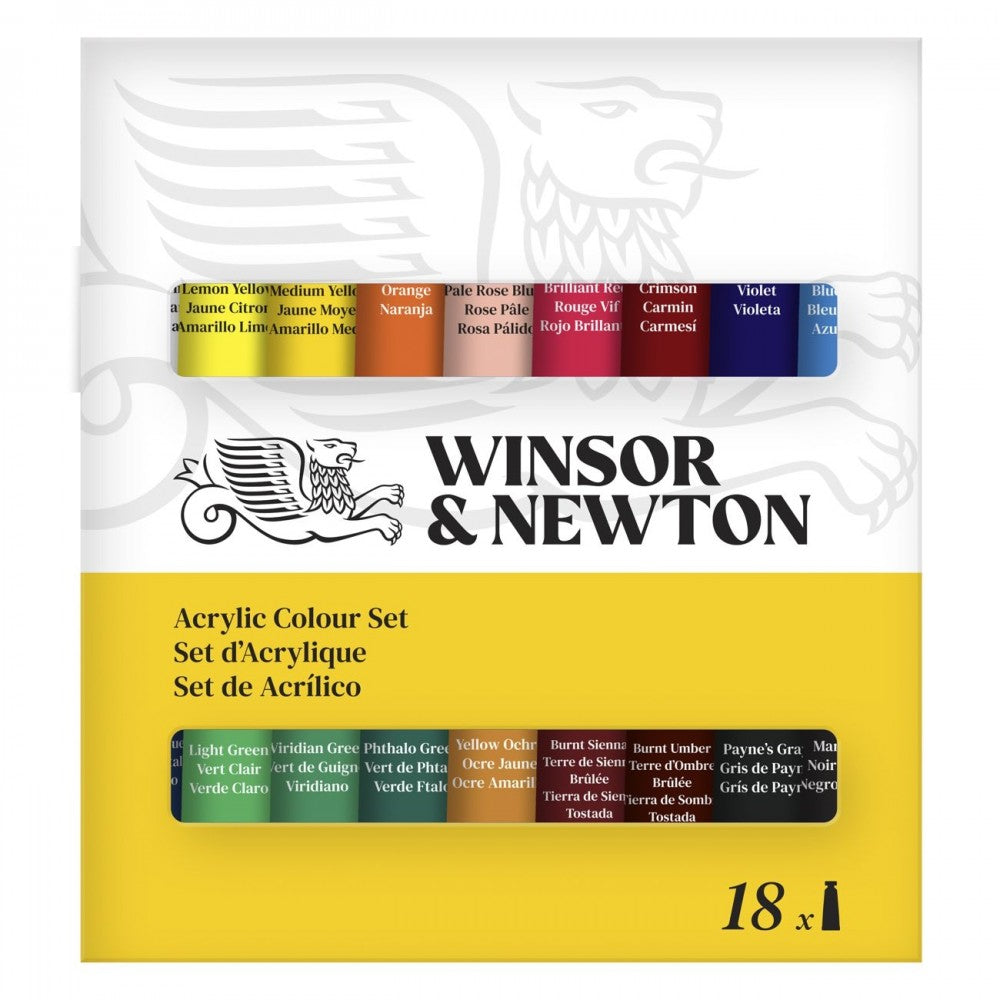 Estojo Tinta Acrílica Winsor & Newton Discover 10ml 18 Cores