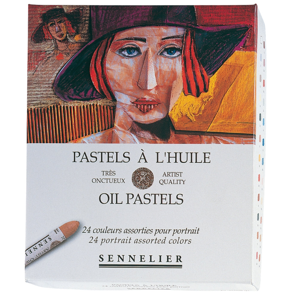 Pastel Oleoso Sennelier 24 Cores Portrait