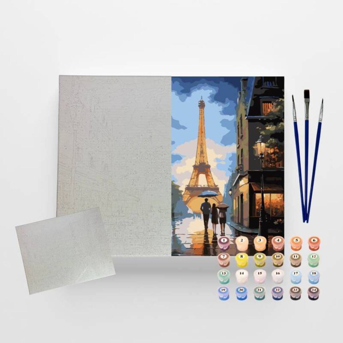 Conjunto Pintura Numerada Arte Terapia 40X50cm Noite Em Paris