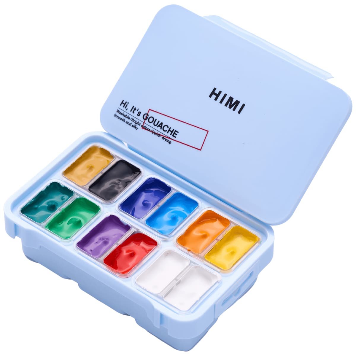 Tinta Guache Profissional Himi 12 Cores Básicas