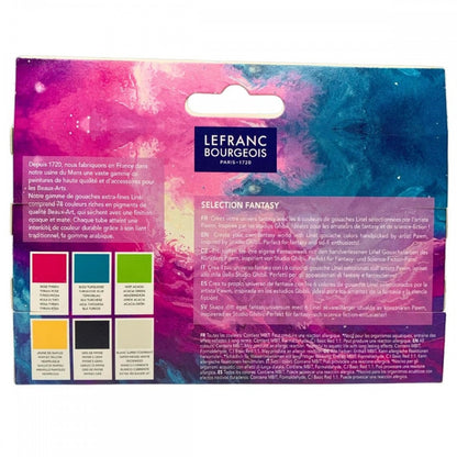 Estojo Tinta Guache LINEL Fantasy Lefranc & Bourgeois 06 Cores 14ml