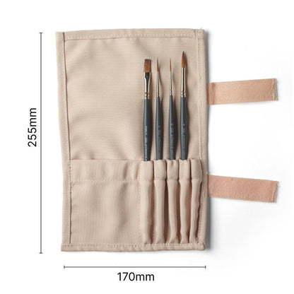 Kit Pincéis Winsor & Newton Profissional Sintéticos C/4 E Porta Pincel