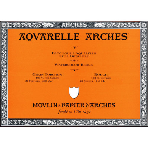 Bloco de Papel Para Aquarela Arches Canson TT 300g/m² 23x31cm