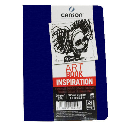 Caderno Para Sketch ART BOOK Inspiration Canson A6x2 Azul