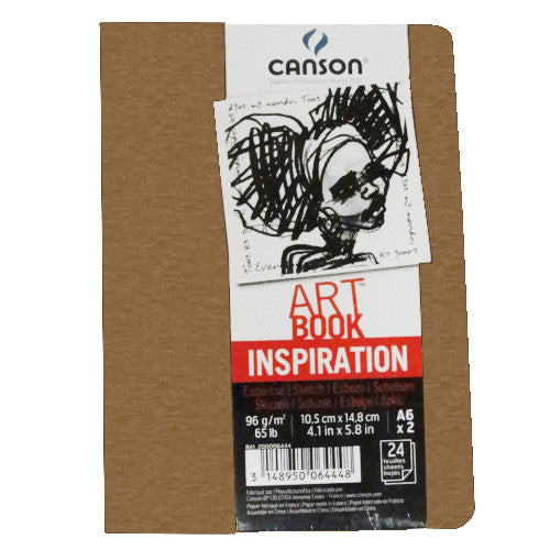 Caderno Para Sketch ART BOOK Inspiration Canson A6x2 Marrom
