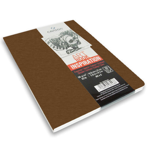 Caderno Para Sketch ART BOOK Inspiration Canson A5x2 Marrom