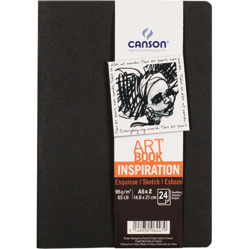 Caderno Para Sketch ART BOOK Inspiration Canson A6x2 Preto